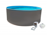 Бассейн Лагуна морозоустойчивый 3.05х1.25м круглый серый (скиммер, форсунка) 30519 Бассейн Лагуна морозоустойчивый 3.05х1.25м круглый серый (скиммер, форсунка) 30519
